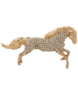 Anne Klein - Gold-Tone Crystal Year Of Horse Pin