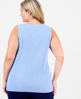 Plus Size Sutton Rib-Knit Sweater Tank