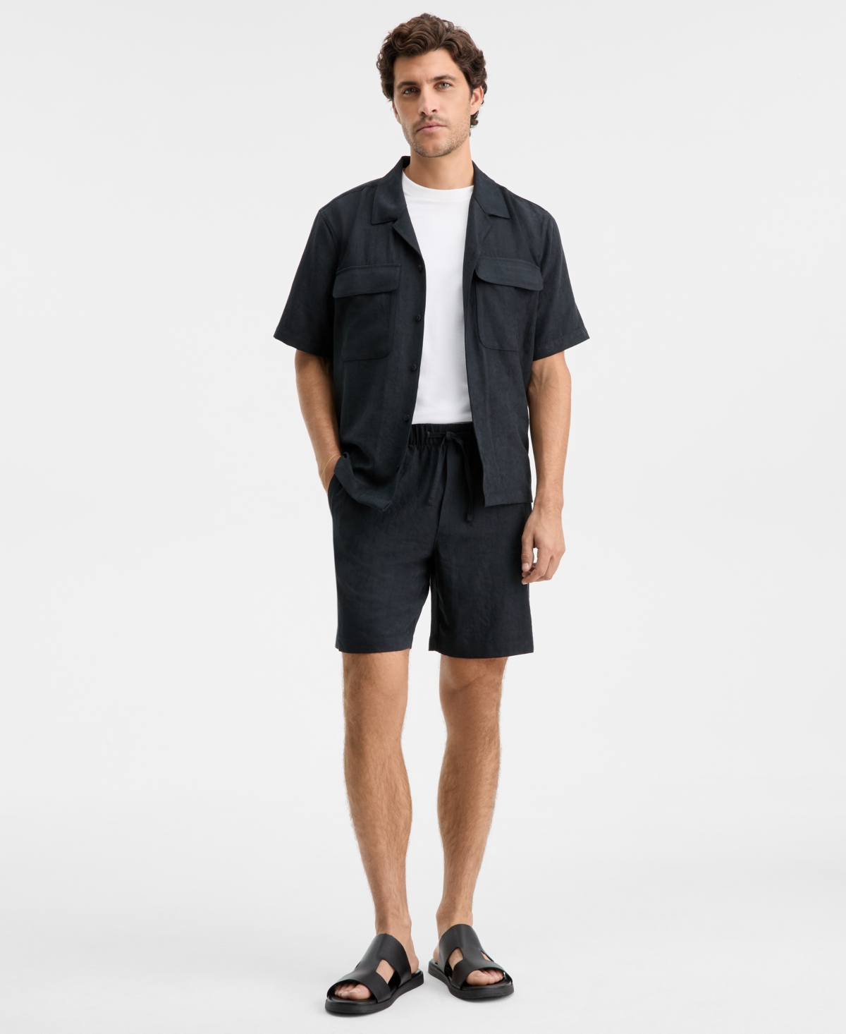 Alfani Men's Brushed Owen Shorts, Macy's Exclusive In Black