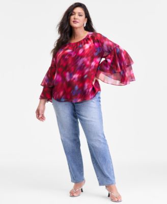 I.N.C. International Concepts - Plus Size Embellished Straight-Leg Jeans