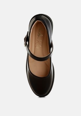 Womens Ejeta  Faux Leather Mary Jane Shoes