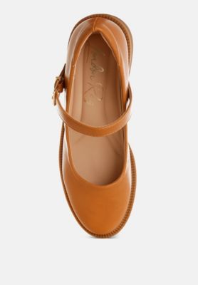 Womens Ejeta Faux Leather Mary Jane Shoes