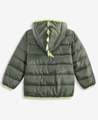 Boys' Toddler 2T-4T Dino Lightweight Hooded Packable Jacket