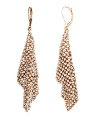 Lauren Ralph Lauren - Glass Stone Mesh Double Drop Earrings