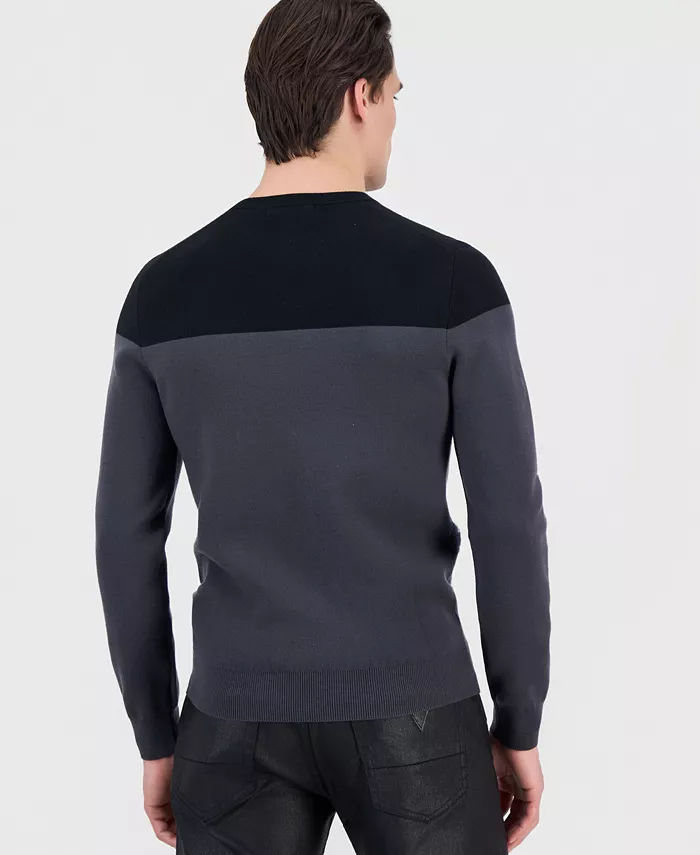 Men's Kantu Two-Tone Crewneck Logo Sweater - thumbnail 4