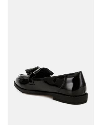 Womens Blaneth Tassel Faux Leather Loafers