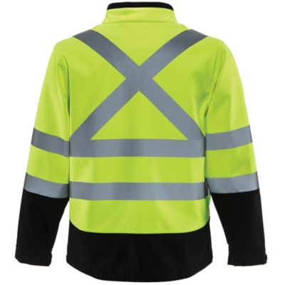 Men's Hi Vis Softshell Jacket - High Visibility, Warm, Flexible Workwear