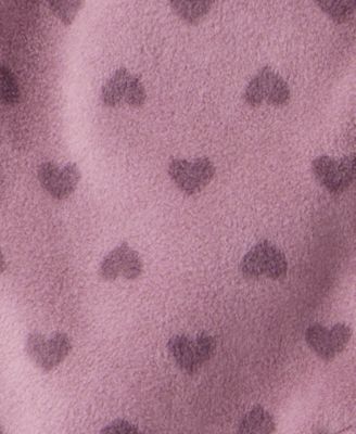 Baby Girls' Heart Print Long-Sleeve Sleep and Play Pajama