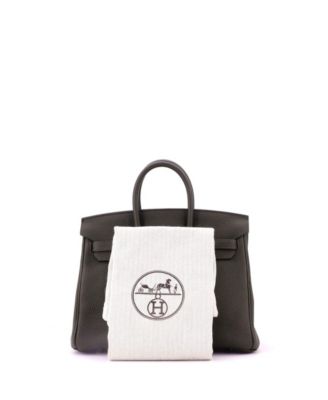 Birkin 25 Handbag Green Togo with Palladium Hardware