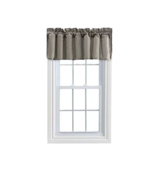 Ellis Stacey Lined 3" Rod Pocket High Quality Fabric Solid Color Window Filler Valance 42"x13" Grey
