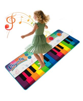 Floor Piano Dance Mat for Kids Musical Playmat with 8 Instrument Sounds
