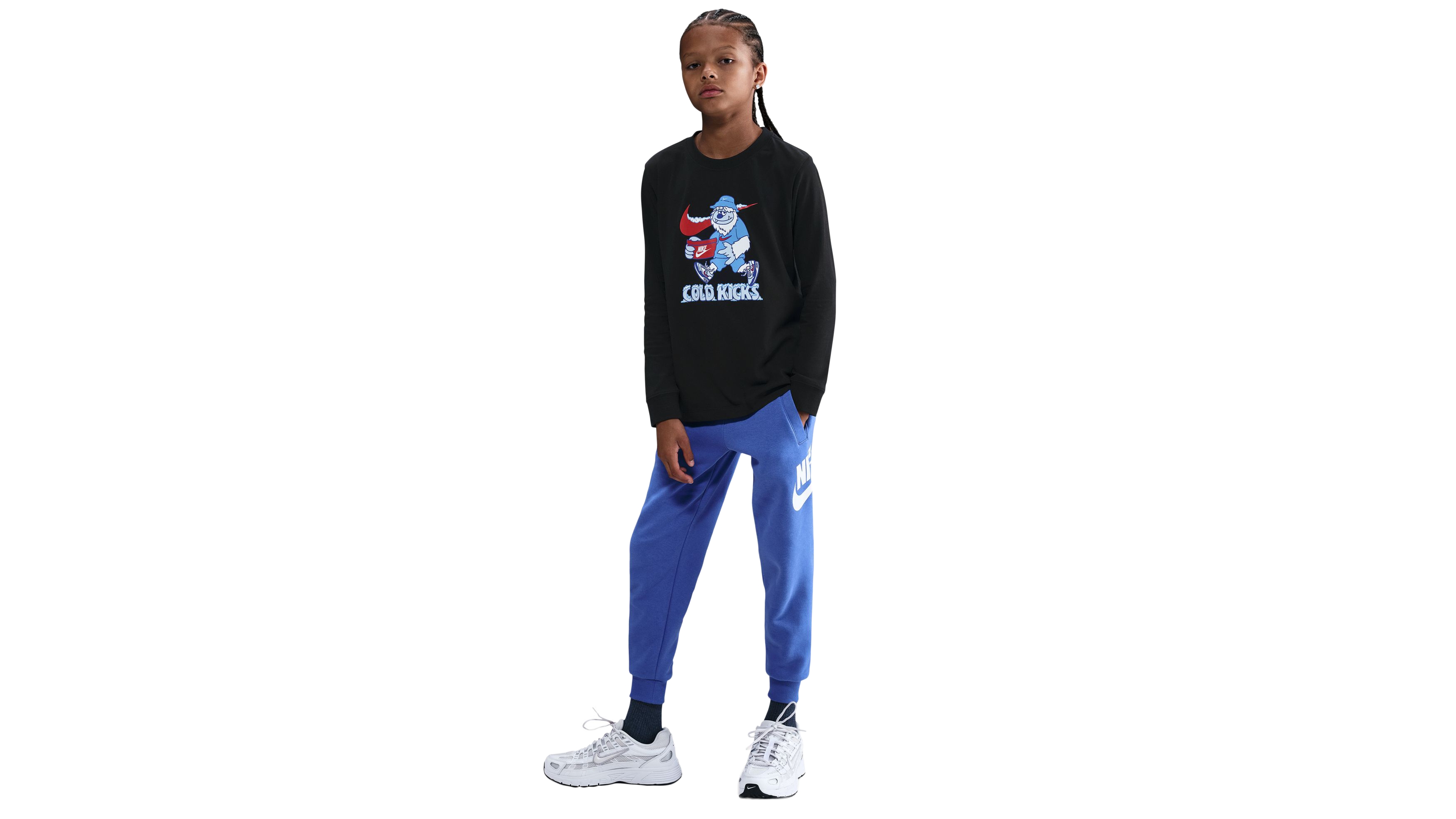 Nike Girls Sportswear Printed Long-Sleeve T-Shirt