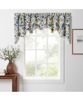 Regency Swag Shaped 3" Rod Pocket Valances for Windows 100" x 30" Blue