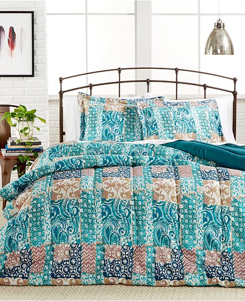 Pem America Painted Patchwork Comforter Set Created For Macy S