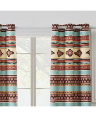 Red Rock Grommeted Blackout Curtain Panels Pair 48" x 84" Clay by Greenland Home Fashion