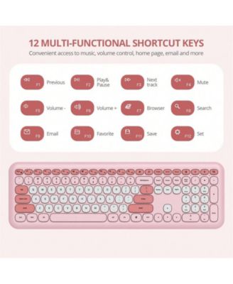 Slim Low-Noise Wireless Keyboard and Mouse Combo for Windows PC and Laptop