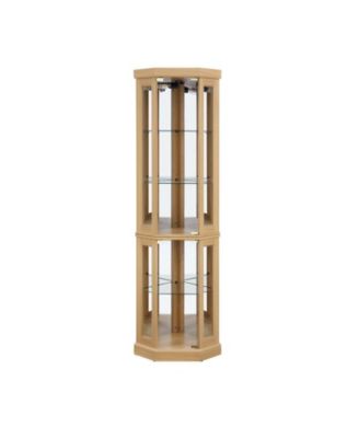 Corner Glass Cabinet with Lighted Included
