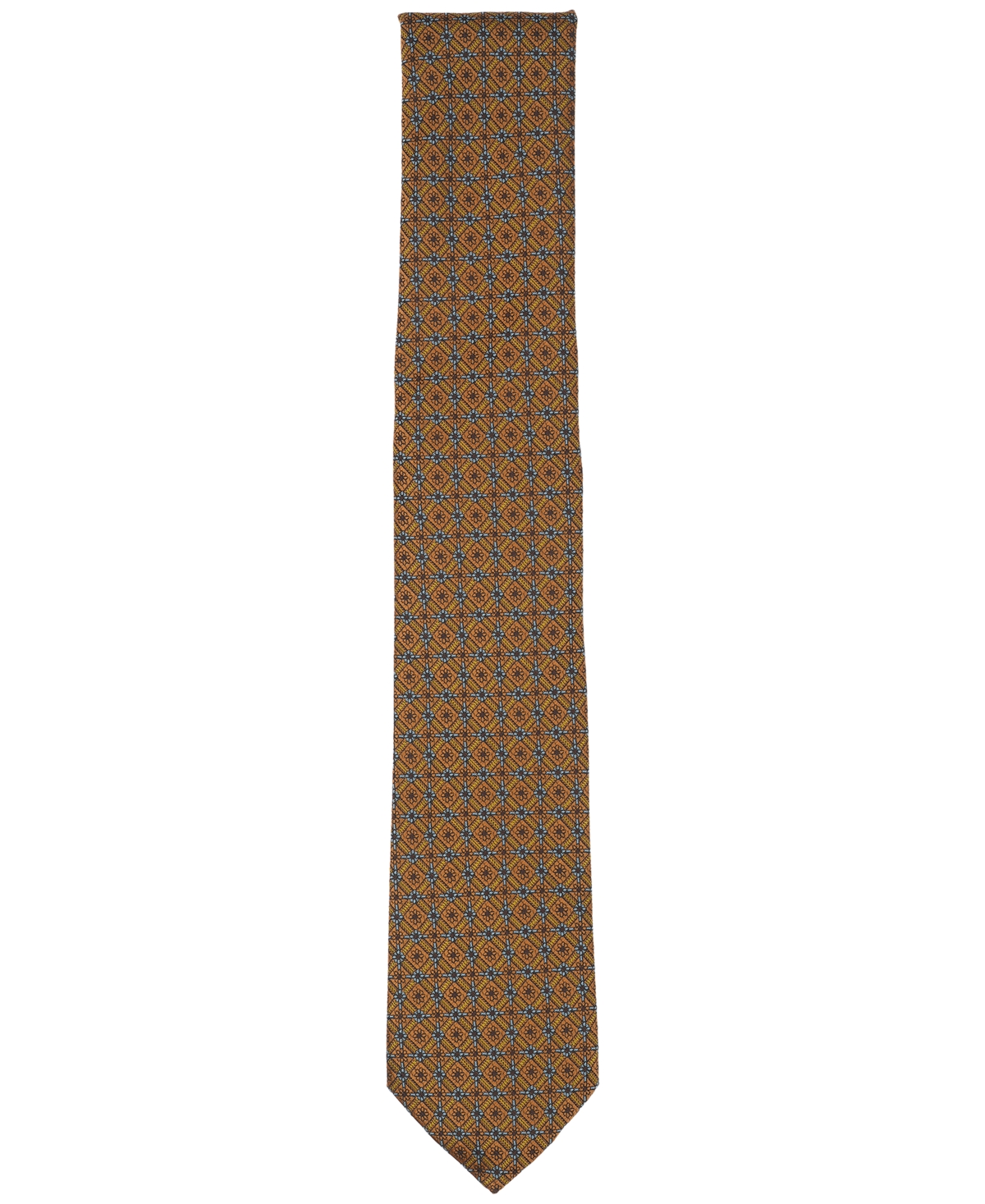 Alfani Men's Salton Geo-pattern Tie, Exclusively At Macy's In Brown