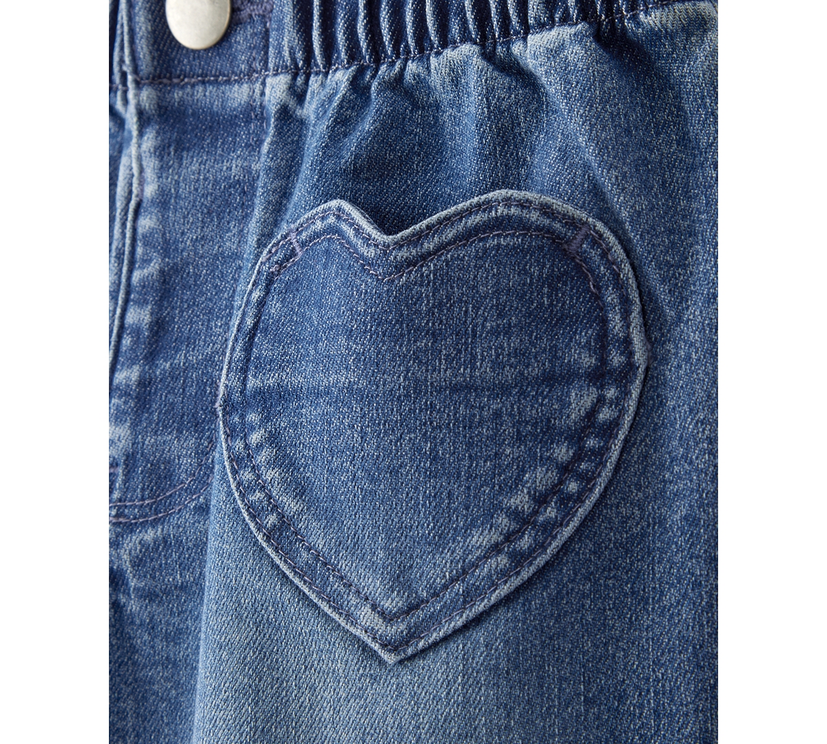 Carter's Girls Toddler 2T-5T Heart Pocket Barrel Jeans