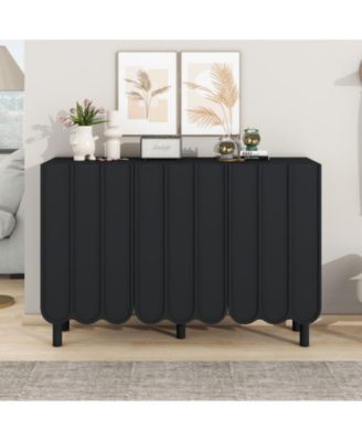 Storage Cabinet Shoe Cabinet with 5 Solid Wood Legs