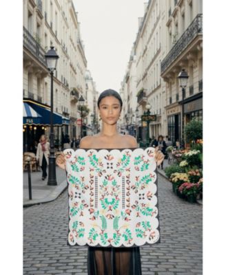 Double Sided Silk Scarf Floral Parade