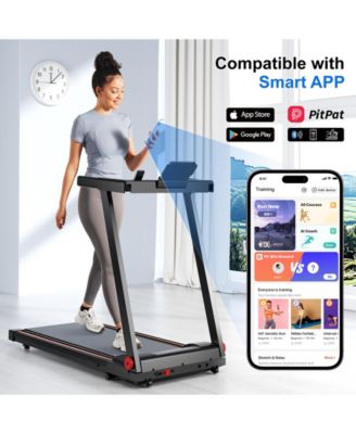 Superun Treadmills for Home with Incline and Handles, 3.0 HP Foldable Treadmill Running Machine with Smart APP