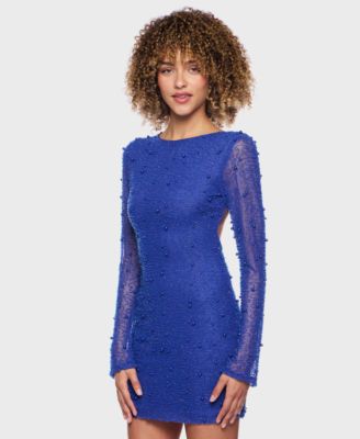 Juniors' Long-Sleeve Bodycon Dress