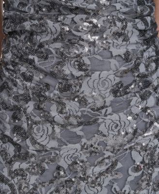 Women's Sequin Lace High-Cowl Neck Dress