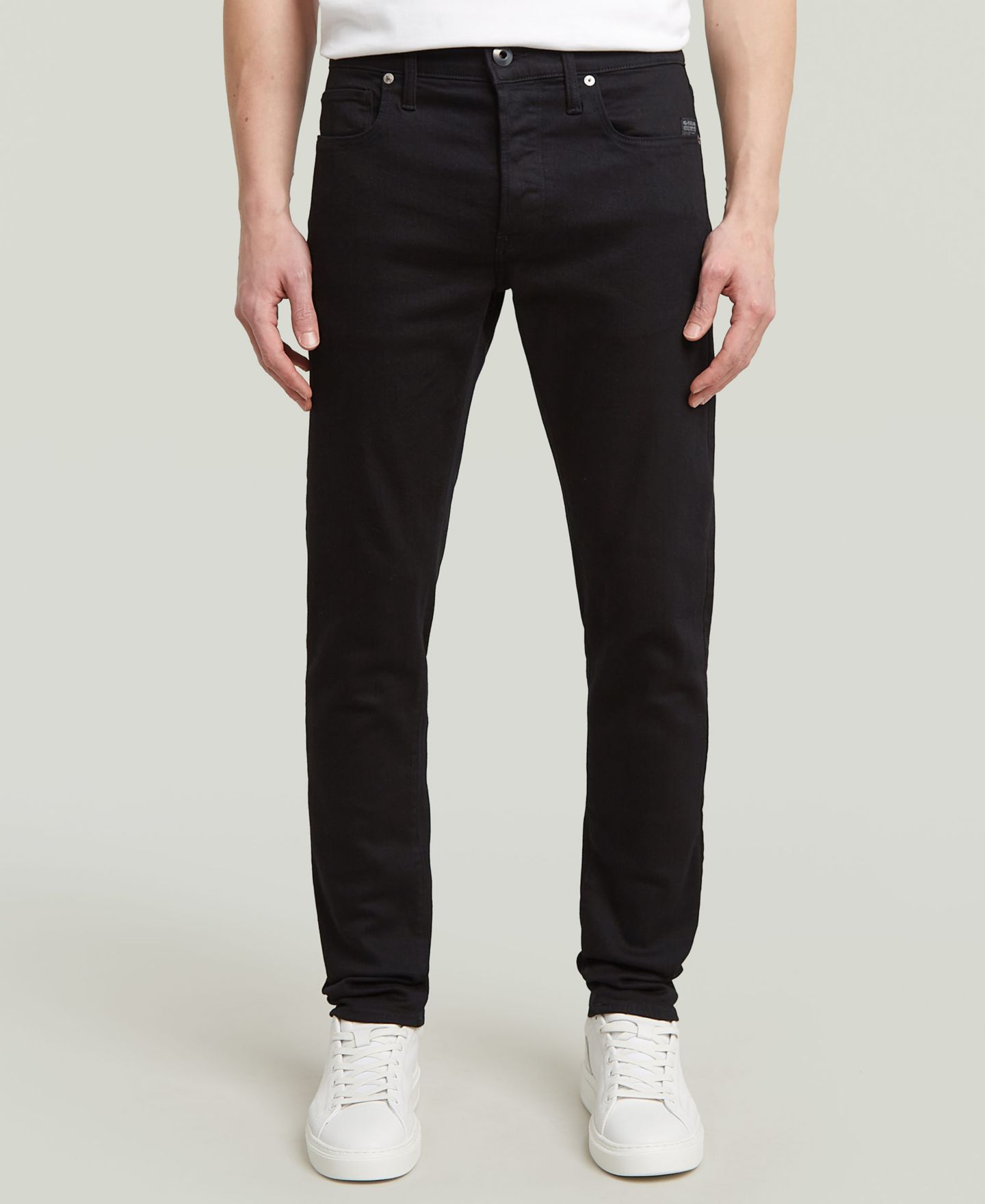 Мужские джинсы G-Star Raw 3301 Slim Fit, цвет: Чёрный — фото 1