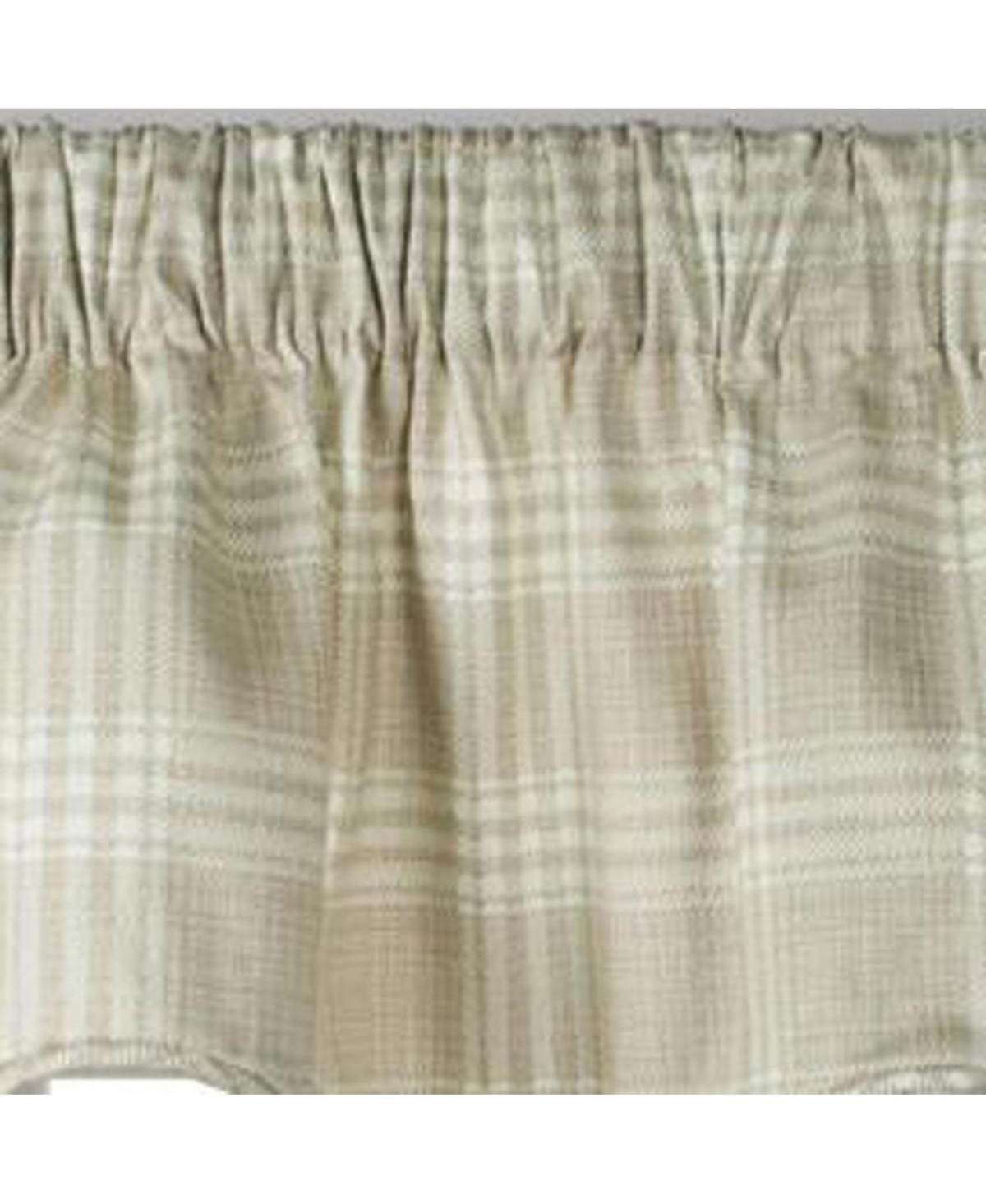 Ellis Curtain Light Blocking Cool Adjustable Bartlett Lined Scallop Window Valance - 70x17" Natural