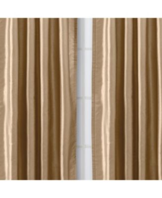 Luna Faux-Silk Rod Pocket/Back Tab Tailored Pairs - 100x63", Taupe
