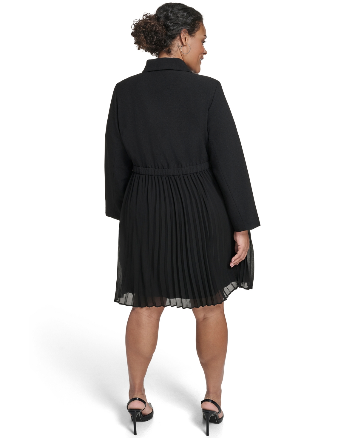 Vince Camuto Plus Size Fit And Flare Blazer Dress In Black