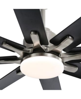 66-inch Modern Sand Nickel 8-blade Ceiling Fan with Intelligent Remote Control and APP Timing Function for Various Indoor Layouts