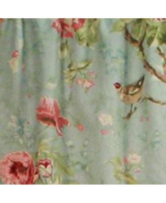 Balmoral Floral Print Semi Sheer Valance Curtain 48-Inch-by-15-Inch - Sage / Wine