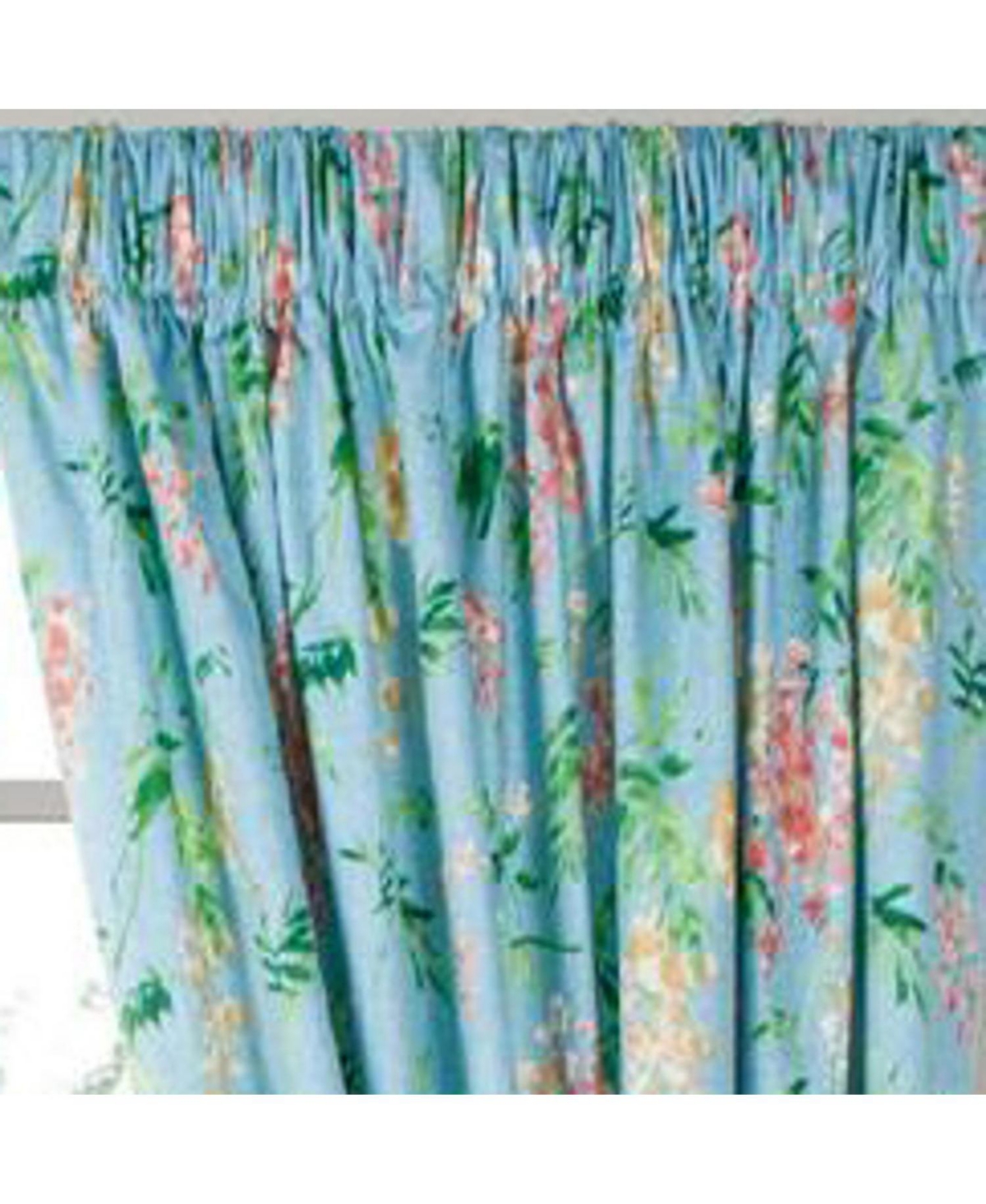 Ellis Curtain Wisteria Lined Light Blocking Window Curtain Tailored Panel - 50x63" Turquoise