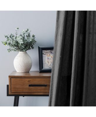 Portland Crushed Taffeta Rod Pocket Tailored Panel - 48x84", Black