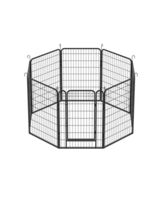 39.37 in. H Dog Fence Pet Exercise Pen for Outdoor Indoor and 8 Panels Heavy Duty Metal Playpen with door