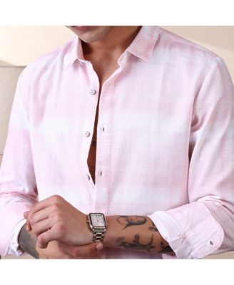 Men's Rose Pink & Daisy White Velobrush-Tactile Shirt