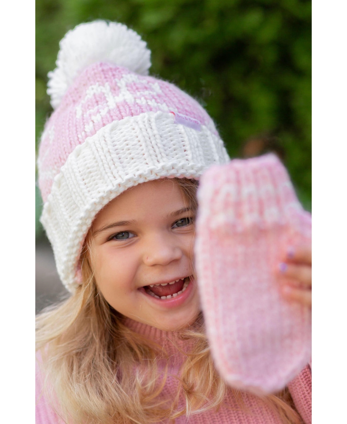Bits & Bows Girls Bobble Hat/Mittens/Scarf Bundle