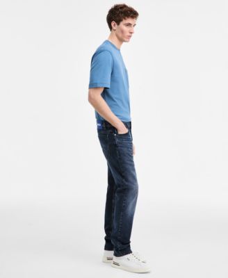 Men's Ash Faded & Whiskered 5-Pocket Jeans