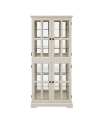 CASAINC Glass with Adjustable Shelves and E26 Bulb Included Curio Display Cabinet