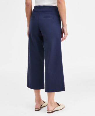 Women's Pull-On Cropped Wide-Leg Pants, Exclusively at Macy's