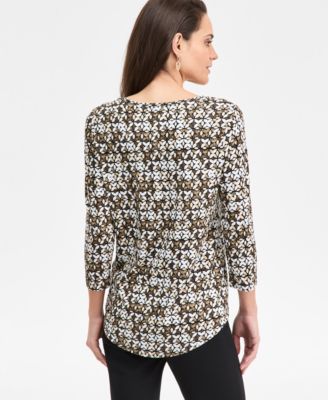 Emerald Shapes Scoop Neck Top, Macy's Exclusive