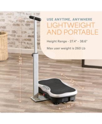 TrimLite Vibration Plate Exercise Machine with Handlebars – Whole Body Vibration Platform for Lymphatic Drainage, Weight Loss & Home Fitness