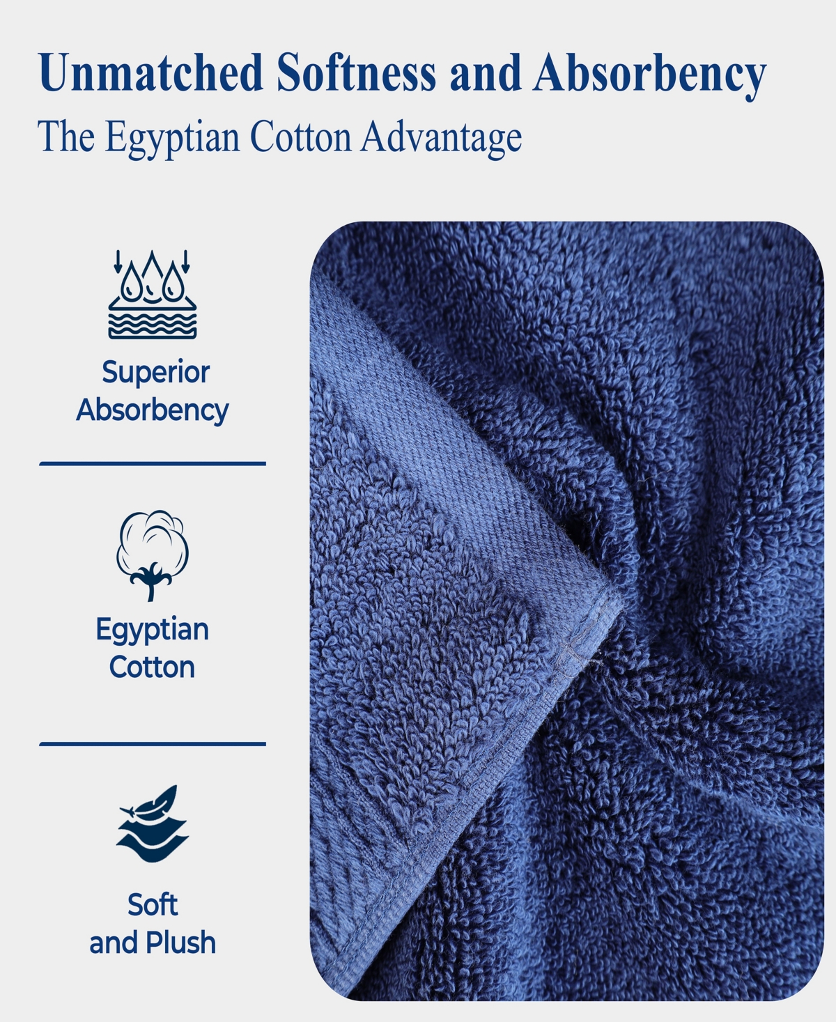 Superior Egyptian Cotton 8-pc. Towel Set In Blue