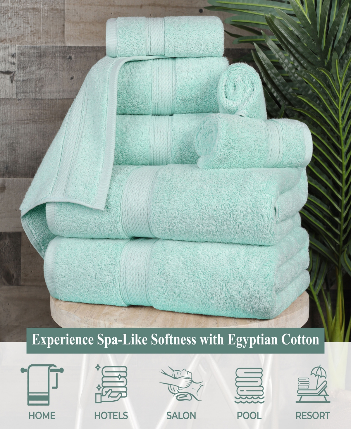 Superior Egyptian Cotton 9-pc. Towel Set In Green