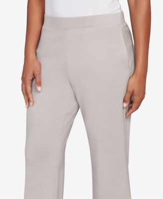 Petite Mid Rise Luxe Rib Knit Leisure Pants