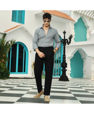 Men's Coin Grey Chevron-Panel Tactile Shirt