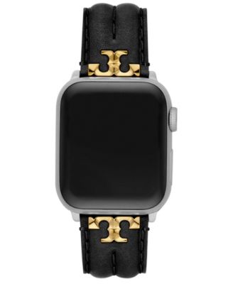Tory Burch - The Kira Black Leather Strap For Apple Watch&reg; 38mm-45mm