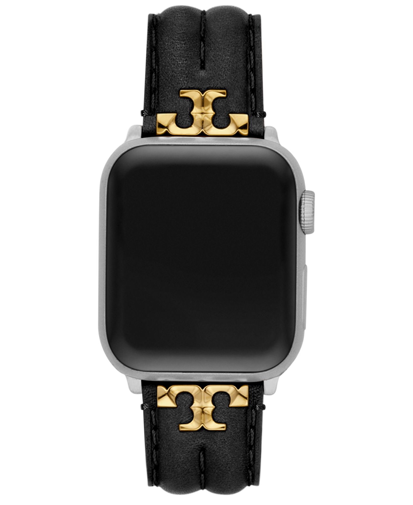 Чёрный кожаный ремешок Tory Burch The Kira для Apple Watch 38-45 мм — фото 1